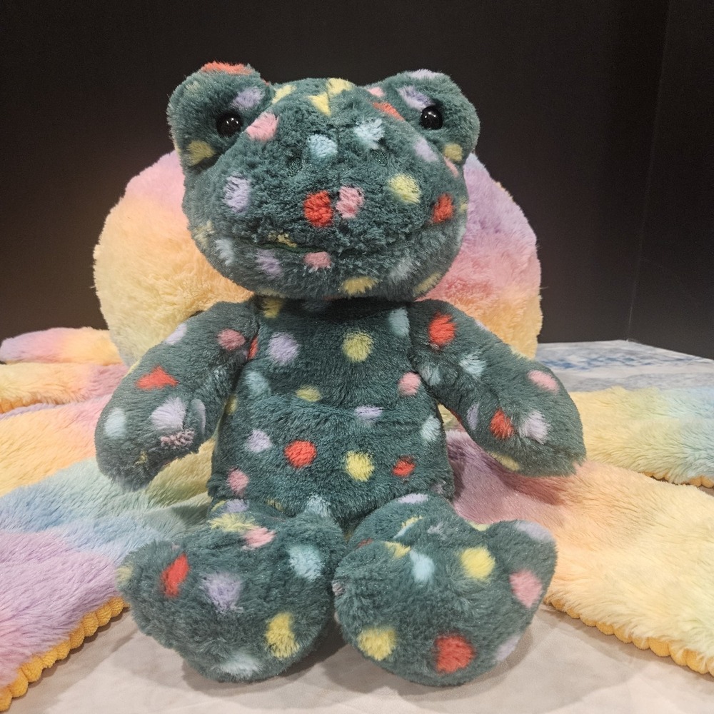 Build A Bear Jolly Jumps Frog Plush‎ 16" Polka Dot Green BAB Stuffed Animal